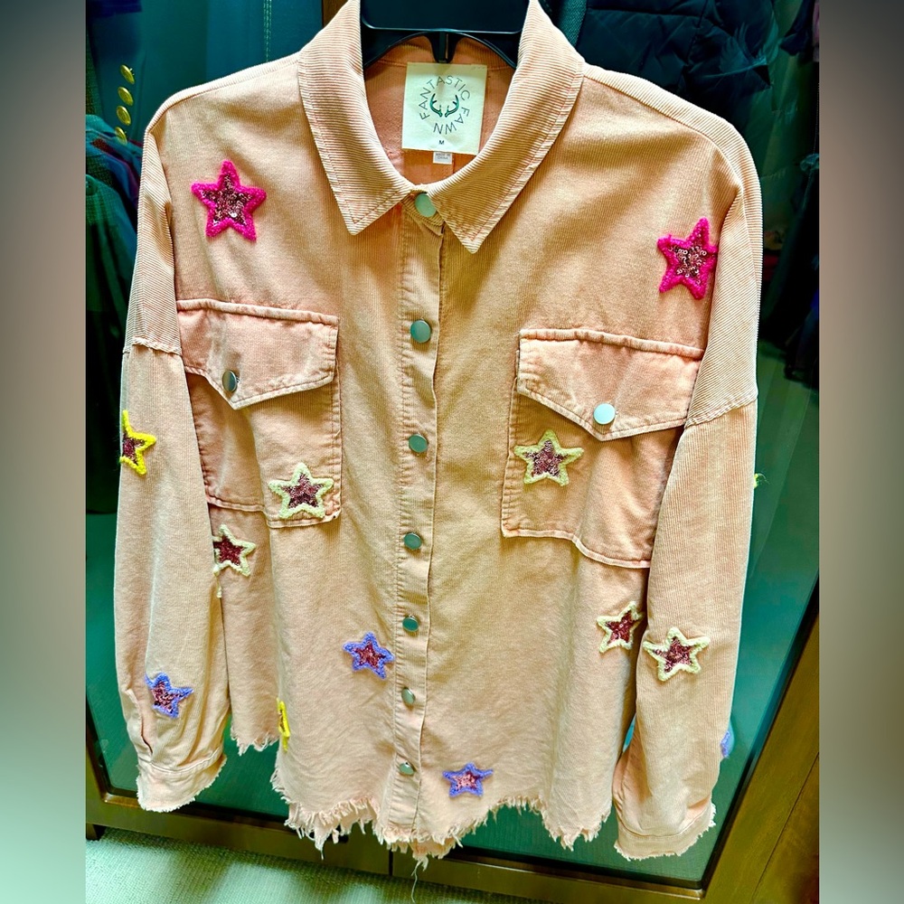 Fantastic Fawn pink corduroy Shacket